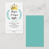 Blauwgroen gouden kroonluier DOEKJES RAFFLE Informatiekaartje (Voorkant / Achterkant)