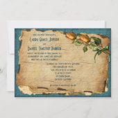 Blauwgroen, gouden Lijst Foto Weddenschap II Kaart (Achterkant)