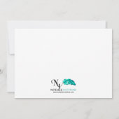 Blauwgroen Gouden Masquerade Mardi Gras Ball Invit Kaart (Achterkant)