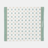 Blauwgroen gouden neusschildervlek fleece deken (Voorkant (Horizontaal))