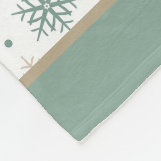 Blauwgroen gouden neusschildervlek fleece deken (Hoek)