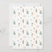 Blauwgroen Gouden Notenkraker Ballet Kerstfeest Feestdagenkaart (Achterkant)