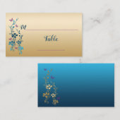 Blauwgroen, gouden, Paarse Plaatskaarten, Butterfl Plaatskaartje (Voorkant / Achterkant)