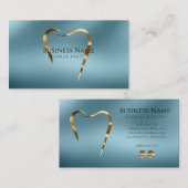 Blauwgroen & Gouden Tandarts Visitekaartje (Voorkant / Achterkant)