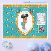 Blauwgroen gouden tas van Afrikaanse Amerikaanse b Flyer (Enkel)