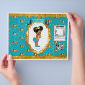 Blauwgroen gouden tas van Afrikaanse Amerikaanse b Flyer (Hand)