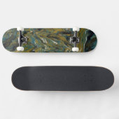 Blauwgroen, gouden, witte en zwarte oliën persoonlijk skateboard (Horizontaal)