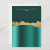 Blauwgroen gouden zeepaardshimmer iriserend nautis kaart (Achterkant)