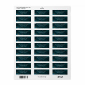 Blauwgroen goudgetijde Geode Wedding Etiket (Full Sheet)