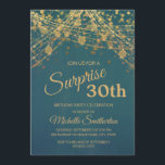Blauwgroen goudglitter String Lights 30th Birthday Kaart<br><div class="desc">Elegant 30e verjaardagsfeest uitnodiging voor vrouwen met prachtige gouden snaarlampen en mousserende lampjes op een gedurfde blauwgroen achtergrond. De tekst,  de doopvont,  en de formulering zijn volledig klantgericht gebruikend het ontwerphulpmiddel van Zazzle. Neem contact met ons op voor hulp bij het aanpassen of aanpassen van producten.</div>