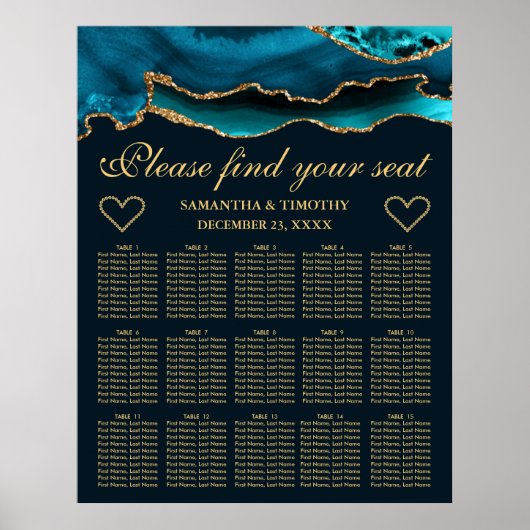 Blauwgroen goudkleurig bruinkoolzweefgetouw poster (Voorkant)