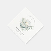 Blauwgroen goudmakreel "onderwater" Vis Baby showe Servet (Hoek)