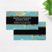 Blauwgroen goudmarmer visitekaartje (Bureau)