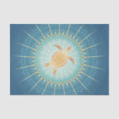 Blauwgroen goudschildpad en Mandala Tissuepapier (Voorkant)