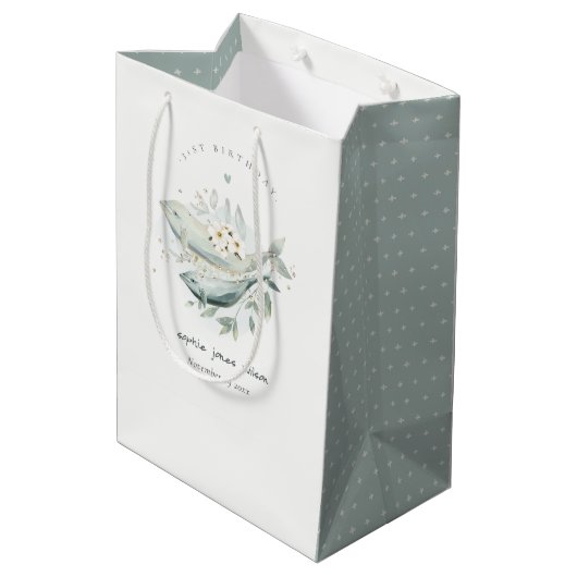 Blauwgroen goudvinvis onderwater elke zondag medium cadeauzakje (Achterkant Gekanteld)