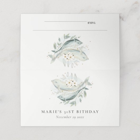 Blauwgroen goudvinvis onderwater elke zondag plaatskaartje (Buitenkant ongevouwen)