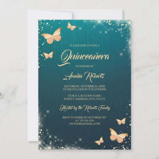 Blauwgroen goudvlinder kaart (Voorkant)