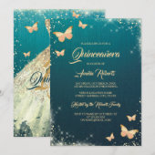 Blauwgroen goudvlinder kaart (Voorkant / Achterkant)