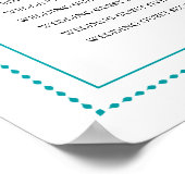 Blauwgroen Graceful Starfish 24 x 36 Zitkuur Poster (Hoek)