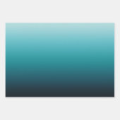 Blauwgroen gradiënt aan zee inpakpapier vel (Voorkant)