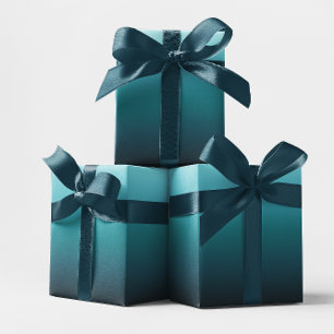 Blauwgroen gradiënt aan zee inpakpapier vel