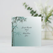 Blauwgroen gradiënt Natuurlijke Bamboe Weddenschap Kaart (Staand voorkant)