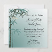Blauwgroen gradiënt Natuurlijke Bamboe Weddenschap Kaart (Achterkant)