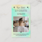 Blauwgroen gradiëntster Yoga-doctoraatsstudio lera Visitekaartje (Achterkant)