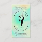 Blauwgroen gradiëntster Yoga-doctoraatsstudio lera Visitekaartje (Voorkant)
