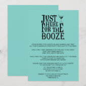 Blauwgroen Grappige Huwelijksrepetitie Dineruitnod Kaart (Voorkant / Achterkant)