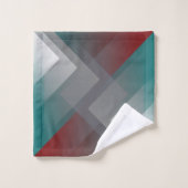 Blauwgroen grauwe bogungsymmetrie bad handdoek (Wasdoekje)