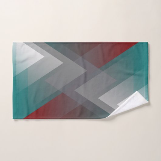 Blauwgroen grauwe bogungsymmetrie bad handdoek (Handdoek)