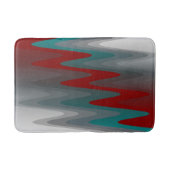 blauwgroen grauwe golven badmat (Voorkant)