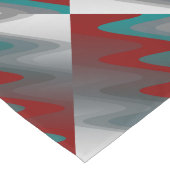 blauwgroen grauwe golven lange tafelloper (Hoek)