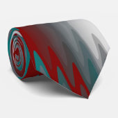 blauwgroen grauwe golven stropdas (Opgerold)