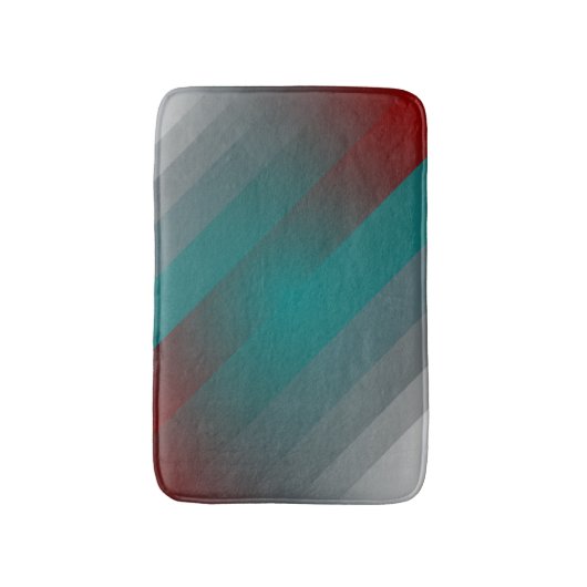 blauwgroen grauwe strepen van burgundy badmat (Voorkant Verticaal)