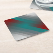 blauwgroen grauwe strepen van burgundy kartonnen onderzetters (Schuin)