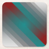 blauwgroen grauwe strepen van burgundy kartonnen onderzetters (Voorkant)