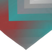 blauwgroen grauwe strepen van burgundy korte tafelloper (Hoek)