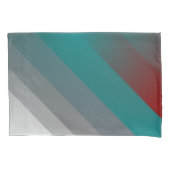 blauwgroen grauwe strepen van burgundy kussensloop (Voorkant-Links)