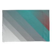 blauwgroen grauwe strepen van burgundy kussensloop (Voorkant-Rechts)