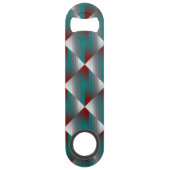 blauwgroen grauwe strepen van burgundy speed flessenopener (Voorkant)