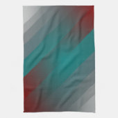 blauwgroen grauwe strepen van burgundy theedoek (Verticaal)