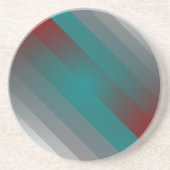 blauwgroen grauwe strepen van burgundy zandsteen onderzetter (Voorkant)