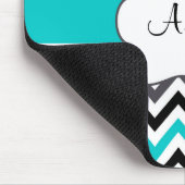 Blauwgroen Gray Chevron Persoonlijke Mousepad Muismat (Hoek)