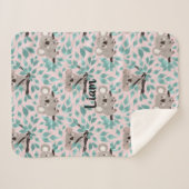Blauwgroen Gray Koala Beer Baby Sherpa Blanket Deken (Voorkant (horizontaal))