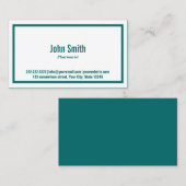 Blauwgroen Green Border Pharmacist Visitekaartje (Voorkant / Achterkant)