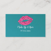 Blauwgroen Green Lips schoonheidssalon Afsprakenkaartje (Achterkant)