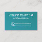 Blauwgroen Green Lips schoonheidssalon Afsprakenkaartje (Voorkant)