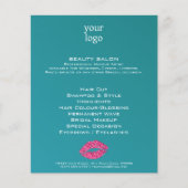 Blauwgroen Green Lips schoonheidssalon Flyer (Voorkant)